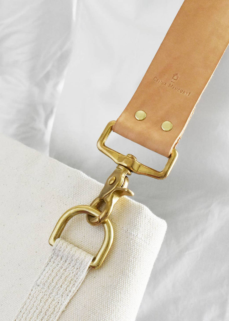 Celina Mancurti | Tote Bag with Leather Strap | Tan