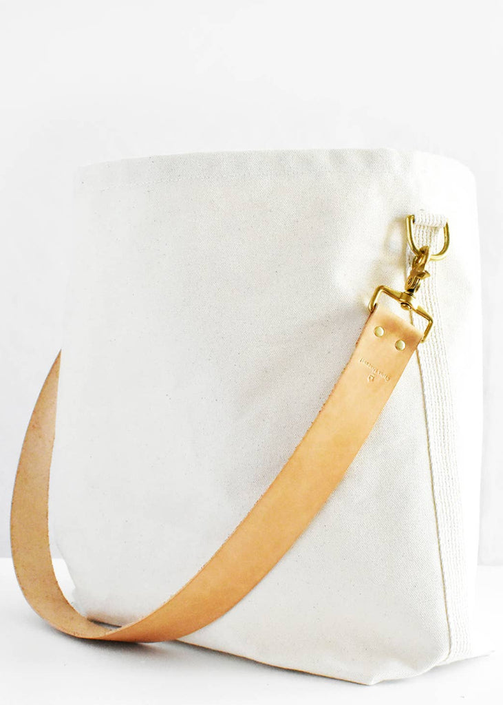 Celina Mancurti | Tote Bag with Leather Strap | Tan