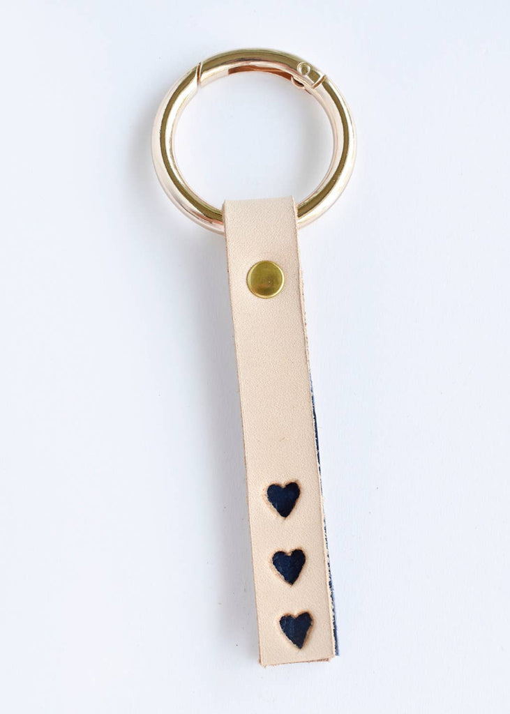 Celina Mancurti | Triple Heart Keychain Navy