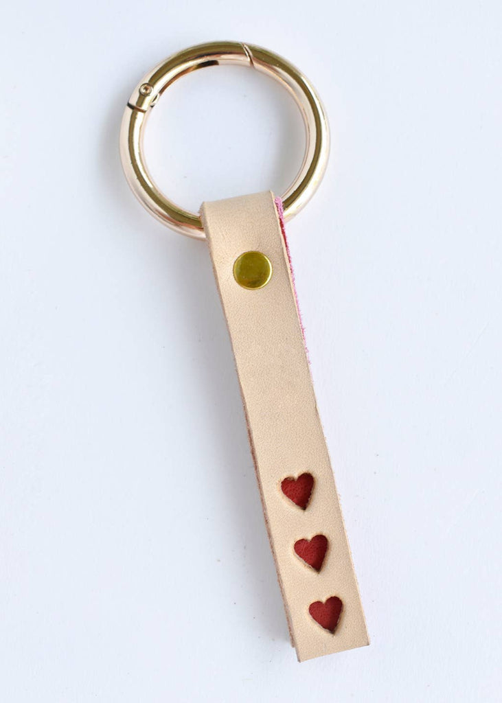 Celina Mancurti | Triple Heart Keychain Red