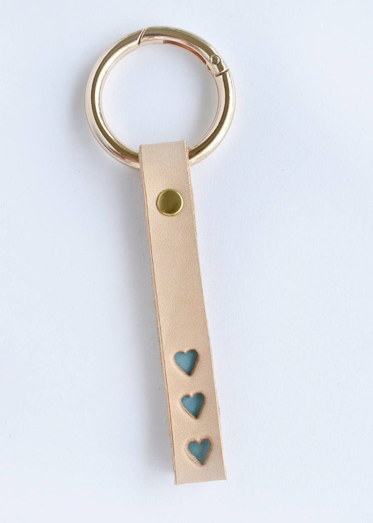 Celina Mancurti | Triple Heart Keychain Turquoise