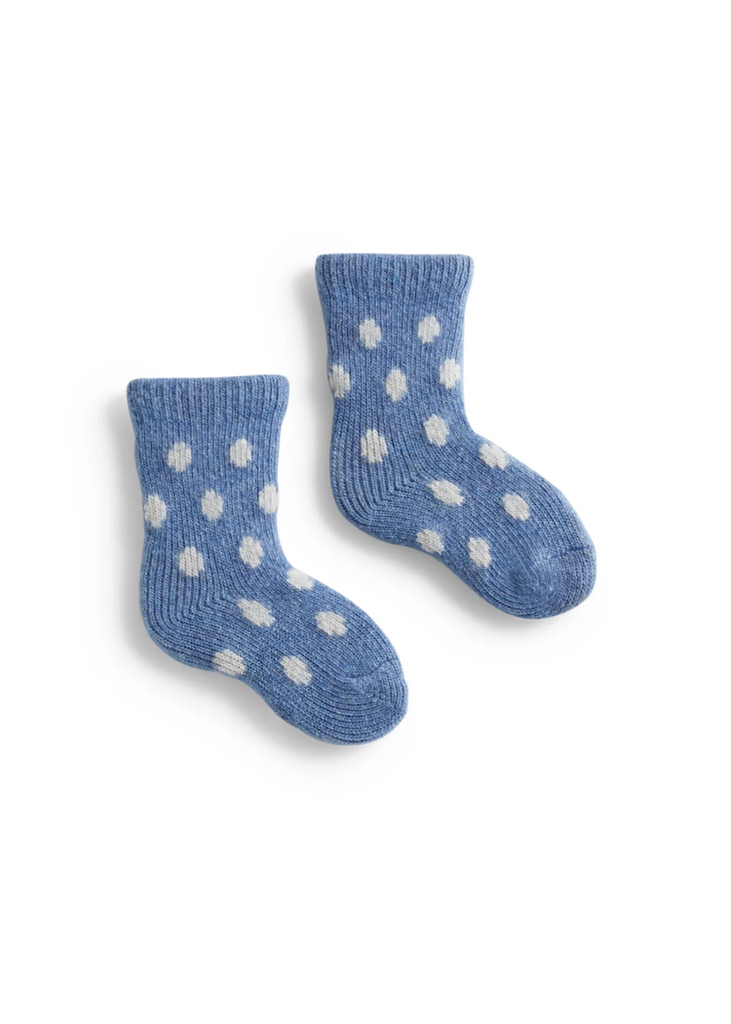 Chambray | Baby Dot Wool Cashmere Socks