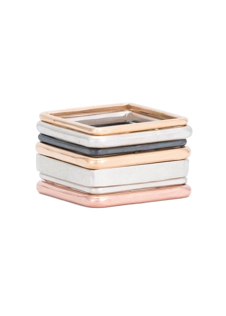 Colleen Mauer Designs | 7 Stack Square Ring Set