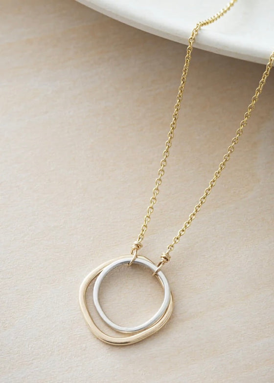 Colleen Mauer Designs | Gold + Silver Double Square Necklace