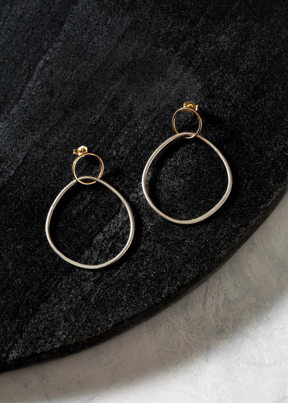 Colleen Mauer Designs | Interlocking Circle + Pear Post Earrings