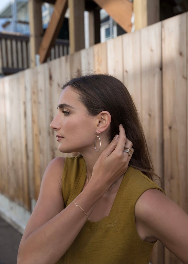 Colleen Mauer Designs | Interlocking Circle + Pear Post Earrings