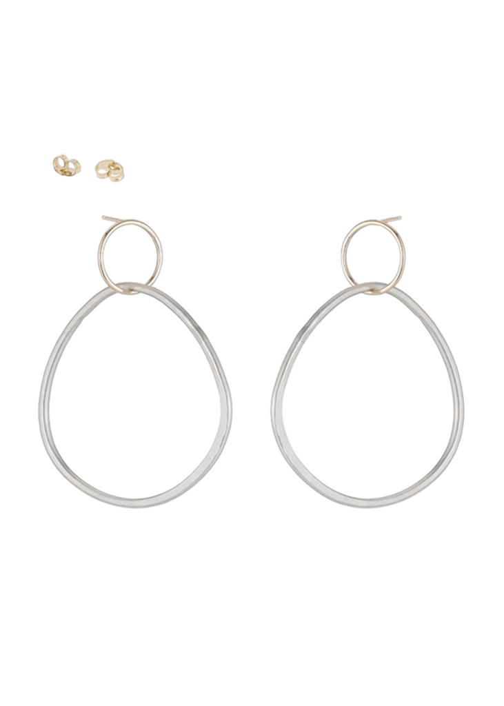 Colleen Mauer Designs | Interlocking Circle + Pear Post Earrings
