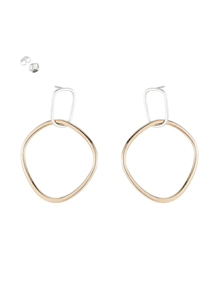 Colleen Mauer Designs | Interlocking Rectangle + Square Post Earrings