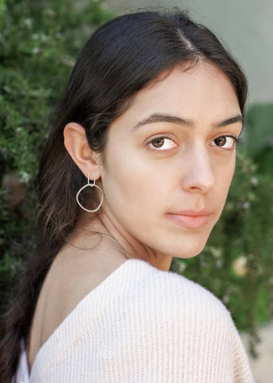 Colleen Mauer Designs | Interlocking Rectangle + Square Post Earrings