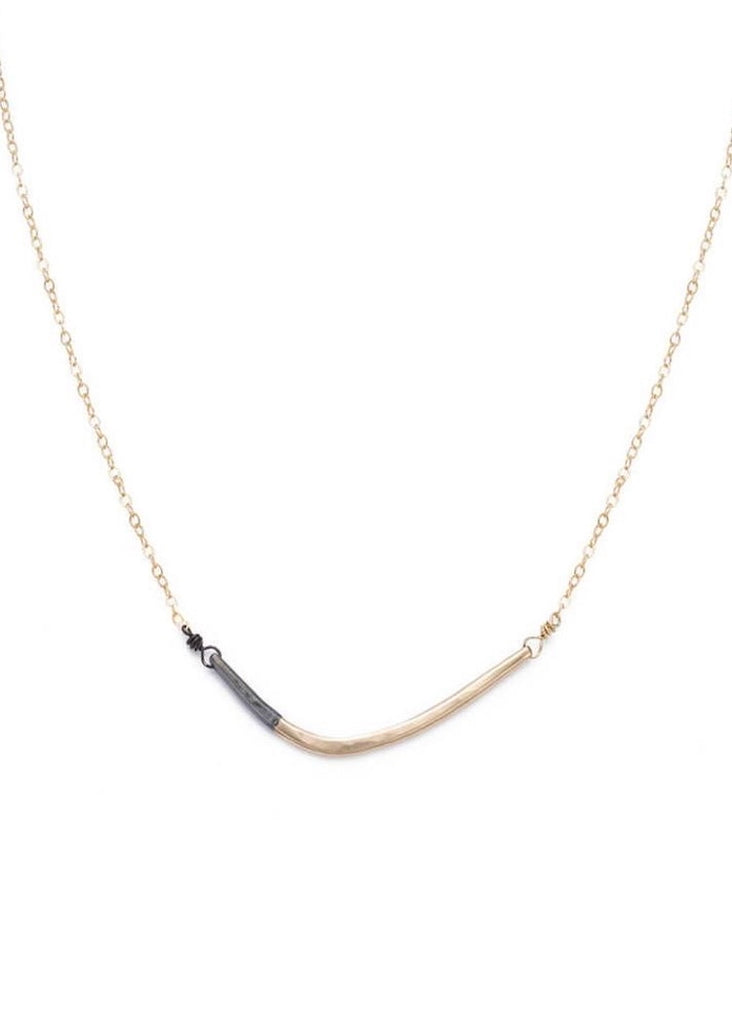 Colleen Mauer Designs | Mini Gold + Black Inflecto Necklace