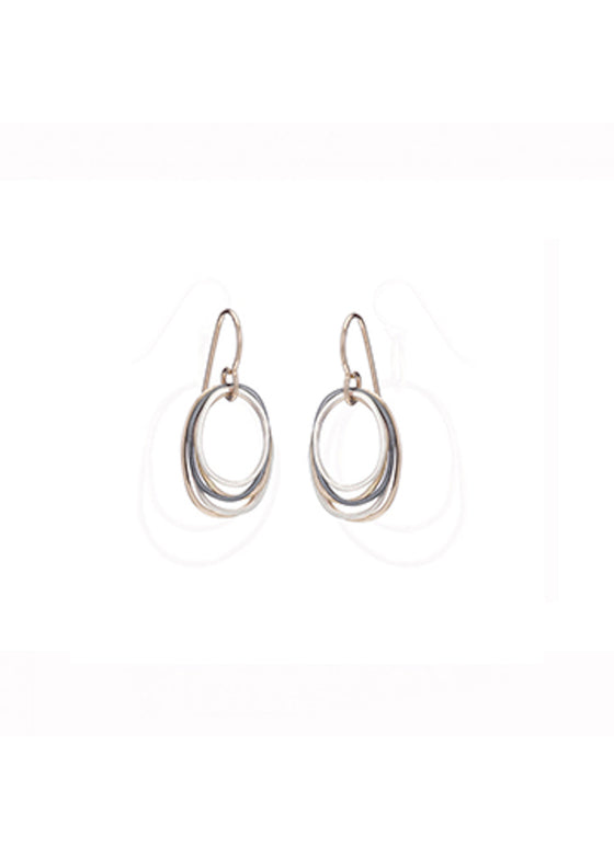 Colleen Mauer Designs | Mini Tri-toned Oblong Earrings