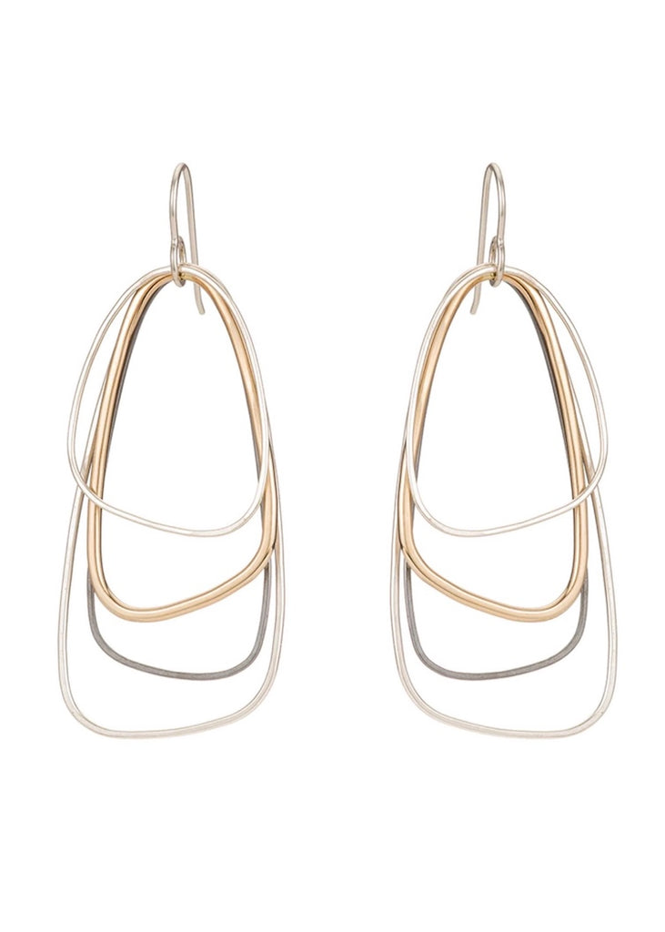 Colleen Mauer Designs | Tri-Toned Multi-Triangle Earrings