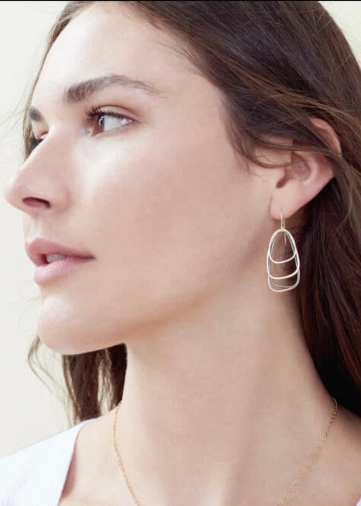 Colleen Mauer Designs | Tri-Toned Multi-Triangle Earrings