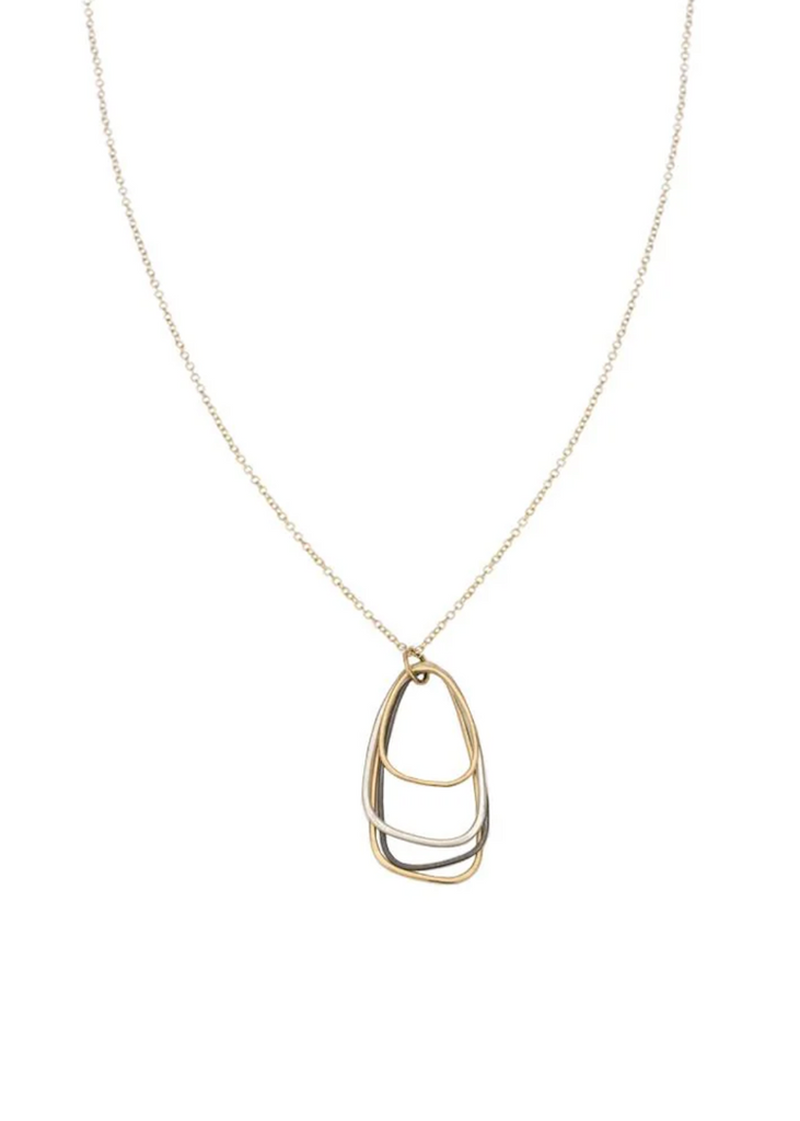 Colleen Mauer Designs | Tri-toned Triangle Necklace