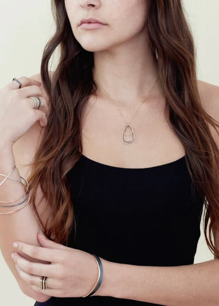 Colleen Mauer Designs | Tri Toned Triangle Necklace