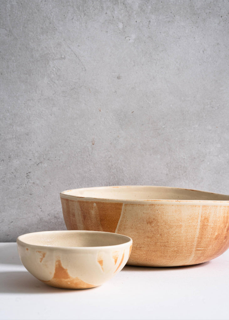 Creating Comfort Lab | Caramel Stoneware Nesting Bowl Set