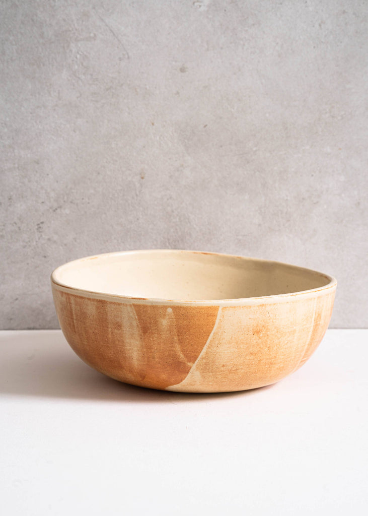 Creating Comfort Lab | Caramel Stoneware Salad Serving Bowl