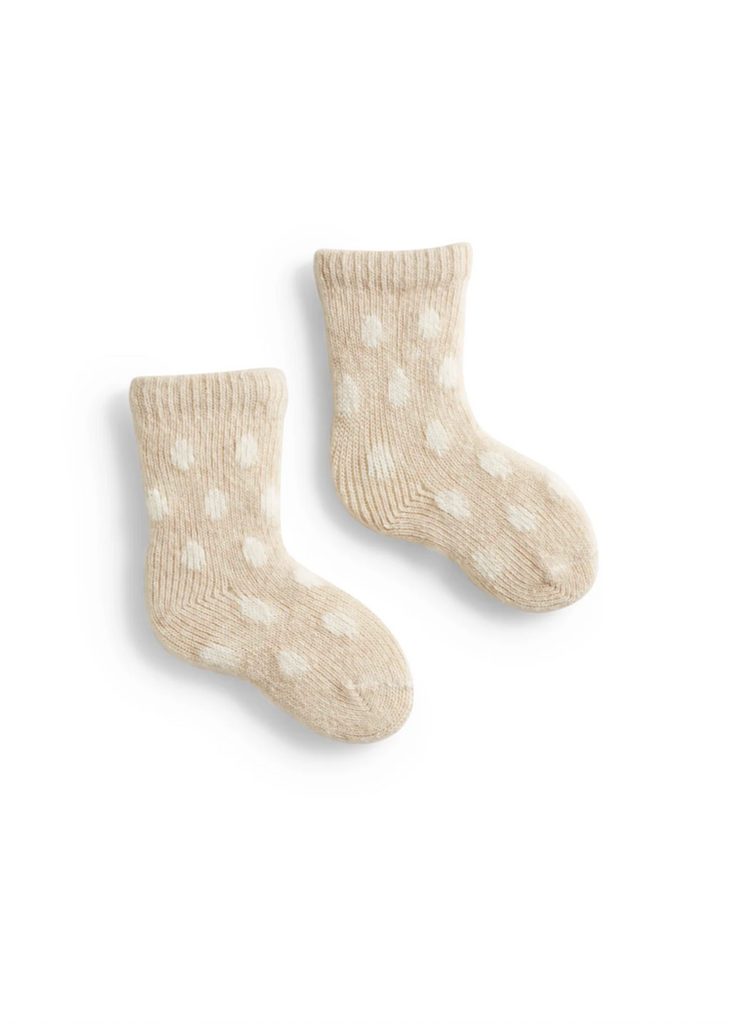 Creme | Baby Dot Wool Cashmere Socks