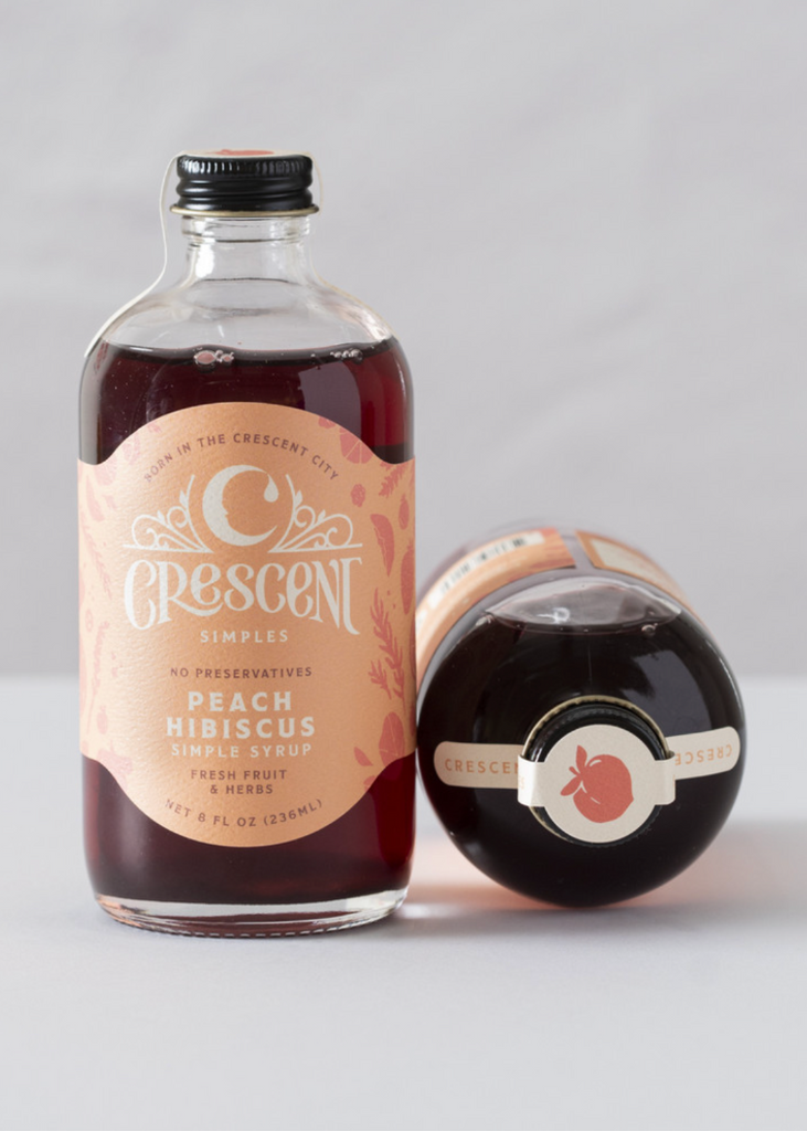 Crescent Simples | Peach Hibiscus Simple Syrup