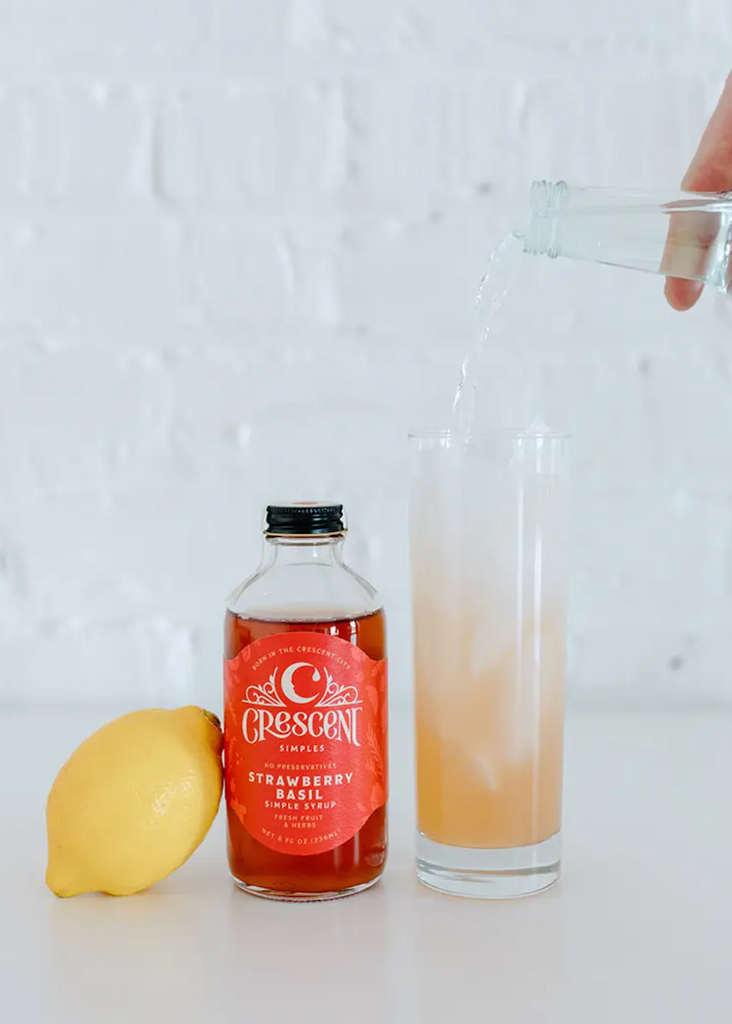 Crescent Simples | Strawberry Basil Simple Syrup