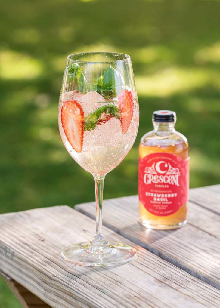 Crescent Simples | Strawberry Basil Simple Syrup