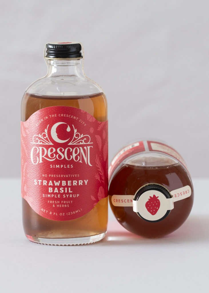 Crescent Simples | Strawberry Basil Simple Syrup