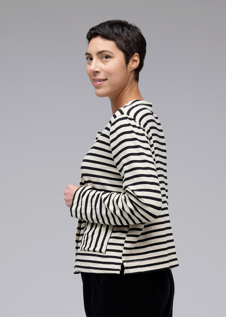 Cut Loose | Cropped Jacket | Moonbeam Stripe