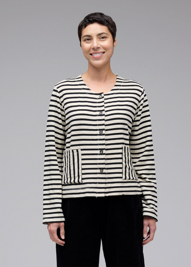 Cut Loose | Cropped Jacket | Moonbeam Stripe