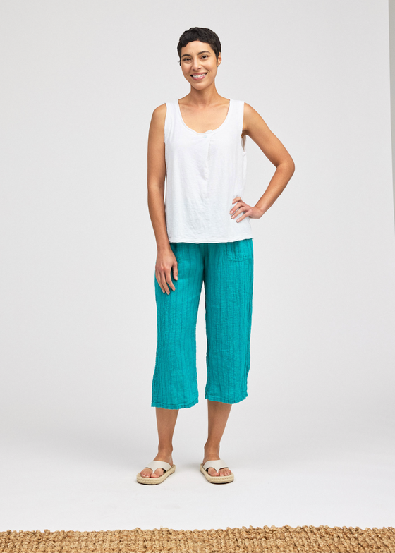 Cut Loose | Raw Edge Tank | White