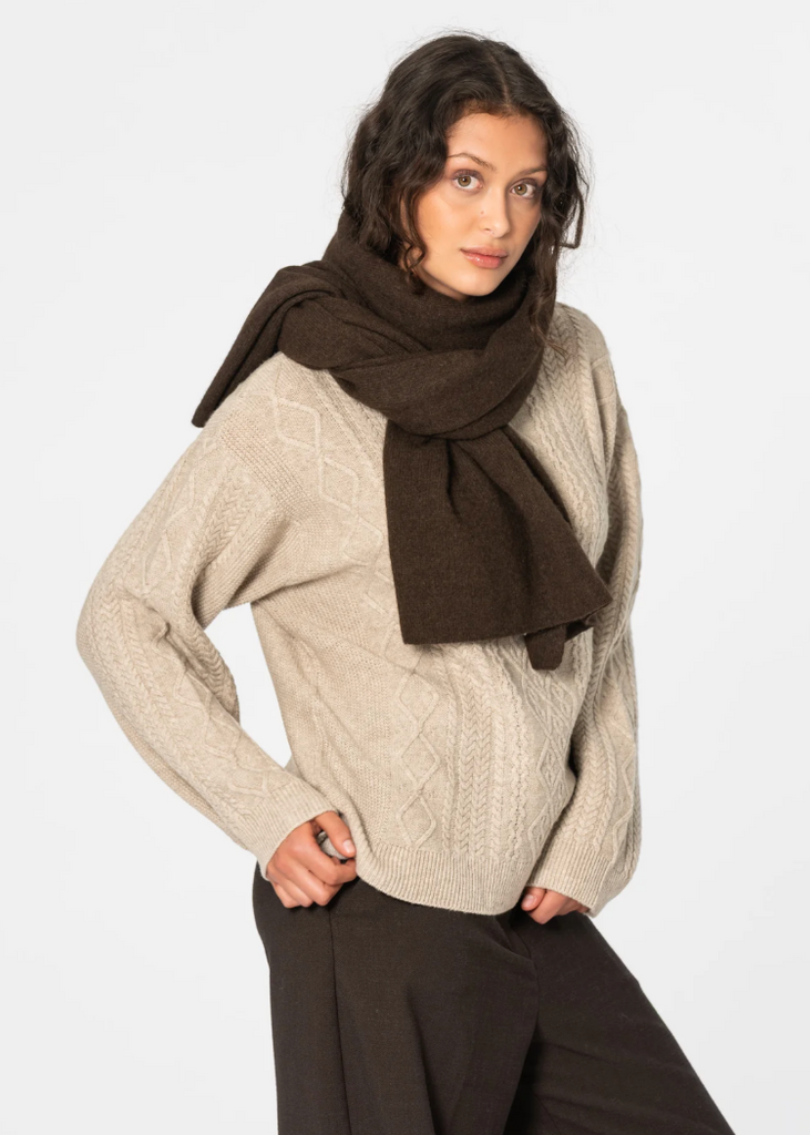 Dinadi | Yak Scarf | Dark Brown