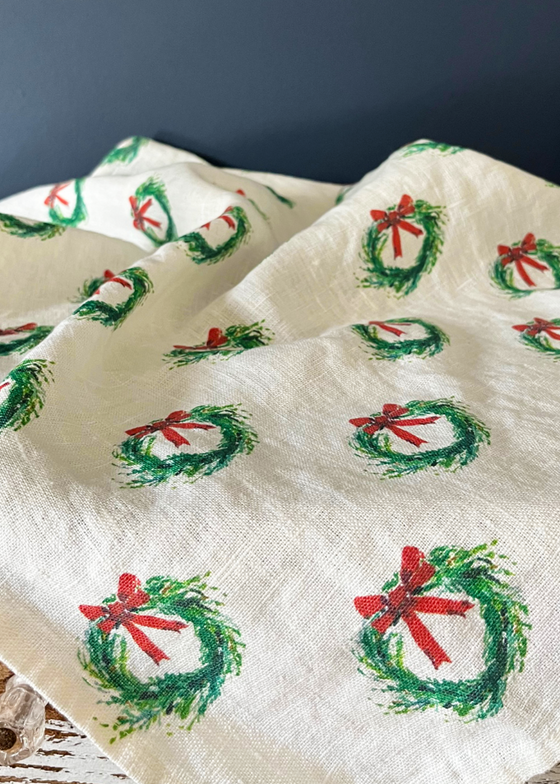 Darling Lemon | Wreath Kitchen Towel