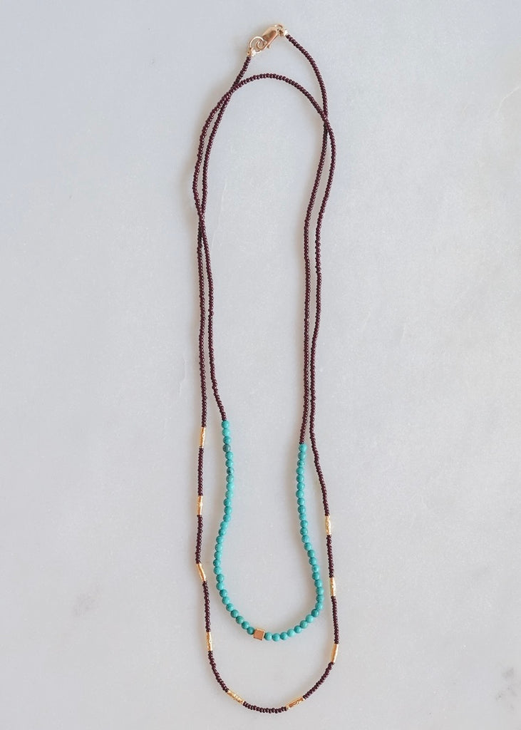 Debbie Fisher | Dark Brown Seed Bead Necklace