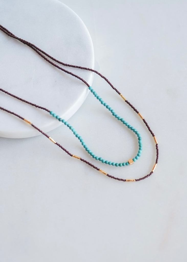 Debbie Fisher | Dark Brown Seed Bead Necklace