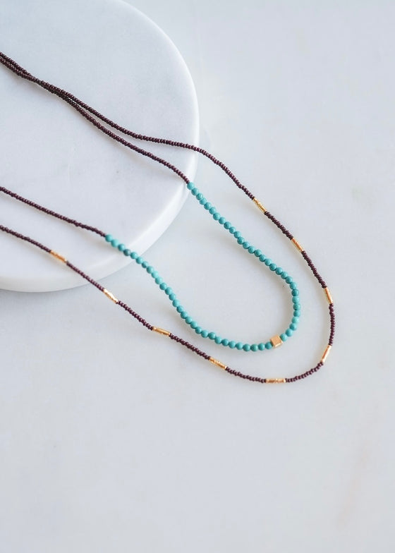 Debbie Fisher | Dark Brown Seed Bead Necklace