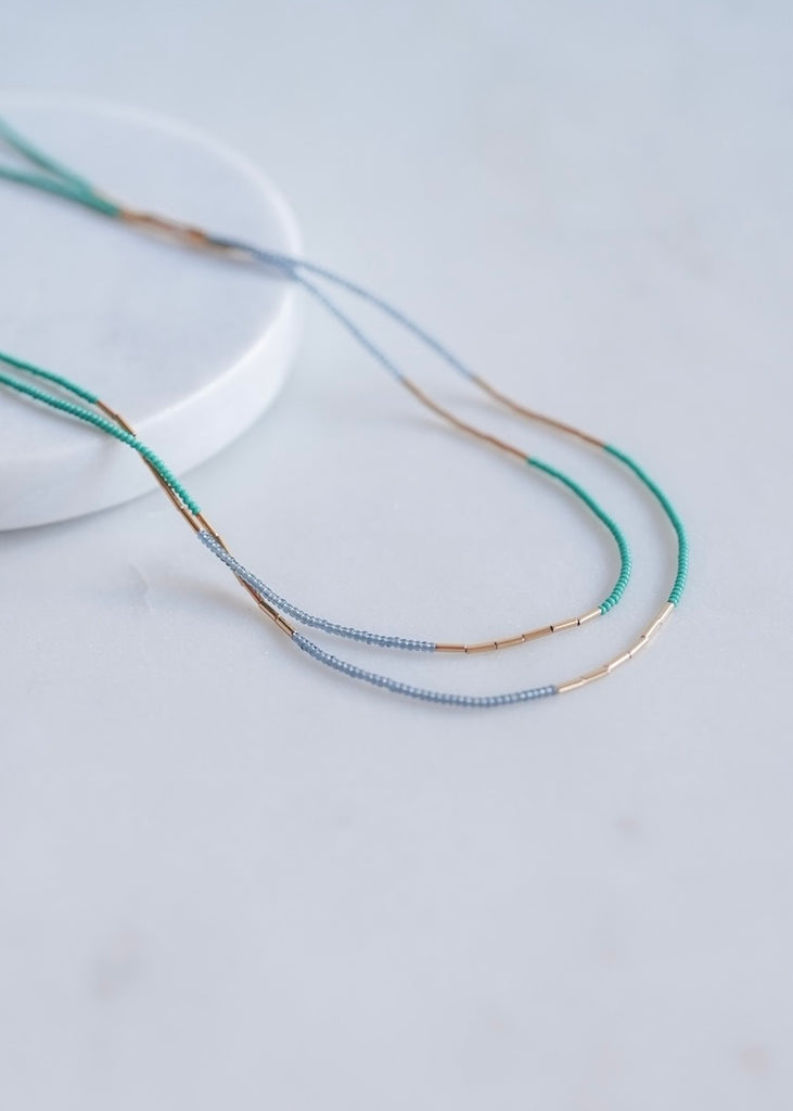 Debbie Fisher | Jade + Grey Seed Necklace
