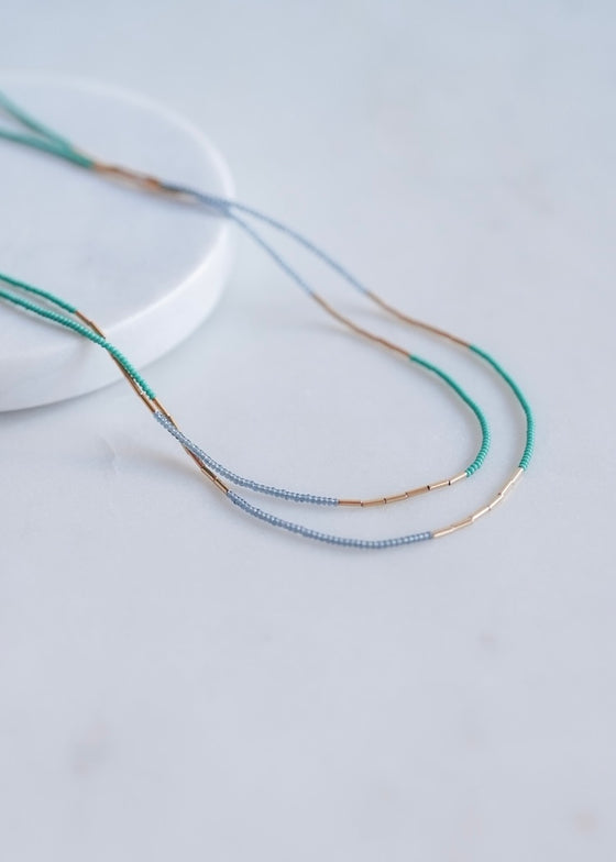 Debbie Fisher | Jade + Grey Seed Necklace