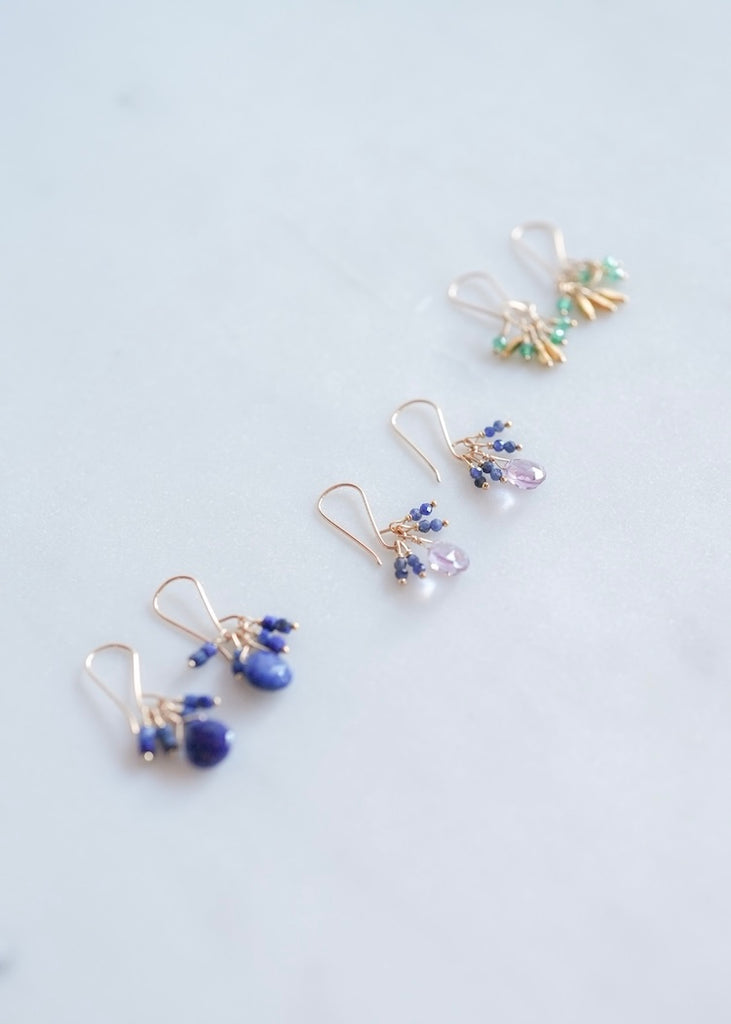 Debbie Fisher | Lapis + Amethyst Bead Earring