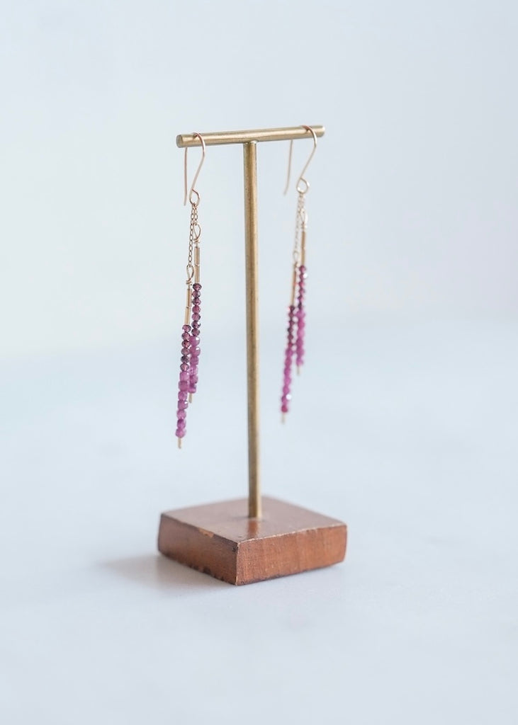 Debbie Fisher | Ruby + Garnet Earring
