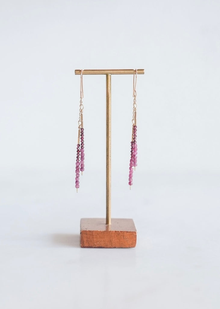 Debbie Fisher | Ruby + Garnet Earring