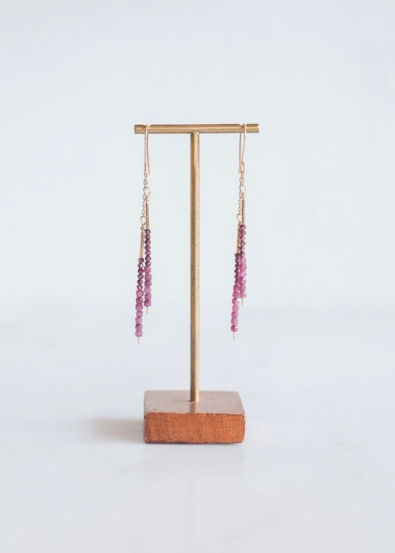 Debbie Fisher | Ruby + Garnet Earring