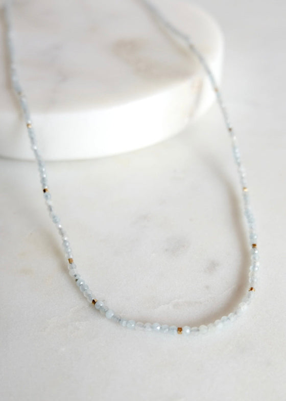 Debbie Fisher | Tiny Aquamarine Necklace