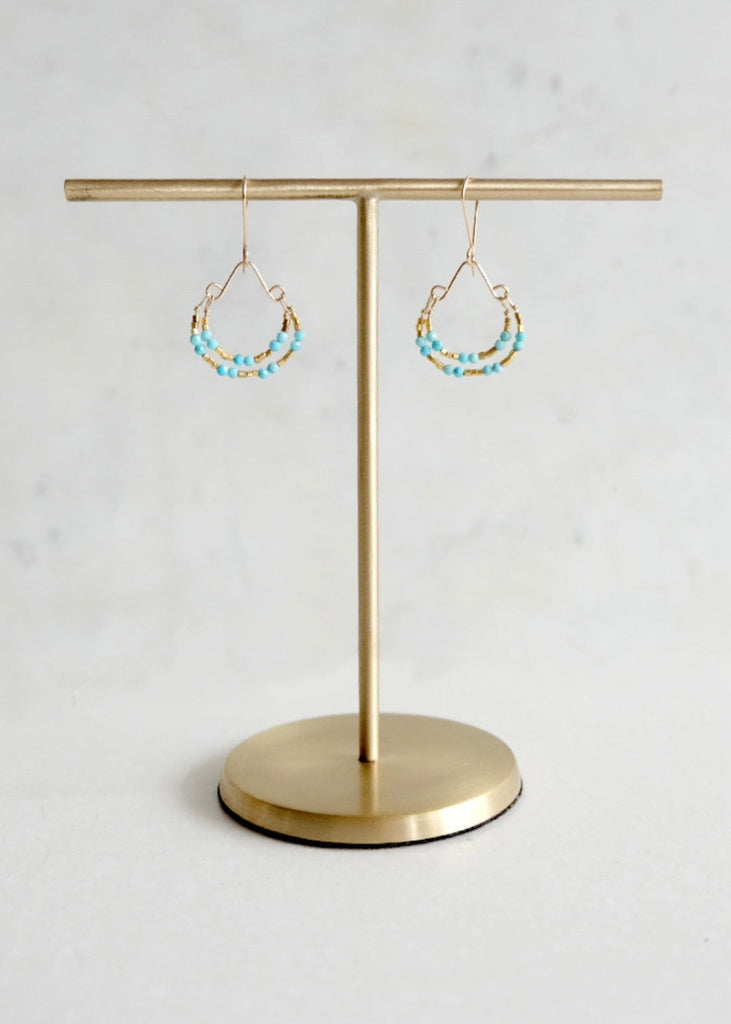Debbie Fisher | Turquoise Double Hoop Earrings