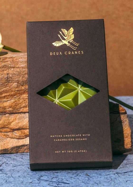 Deux Cranes | Matcha Chocolate with Caramelized Sesame