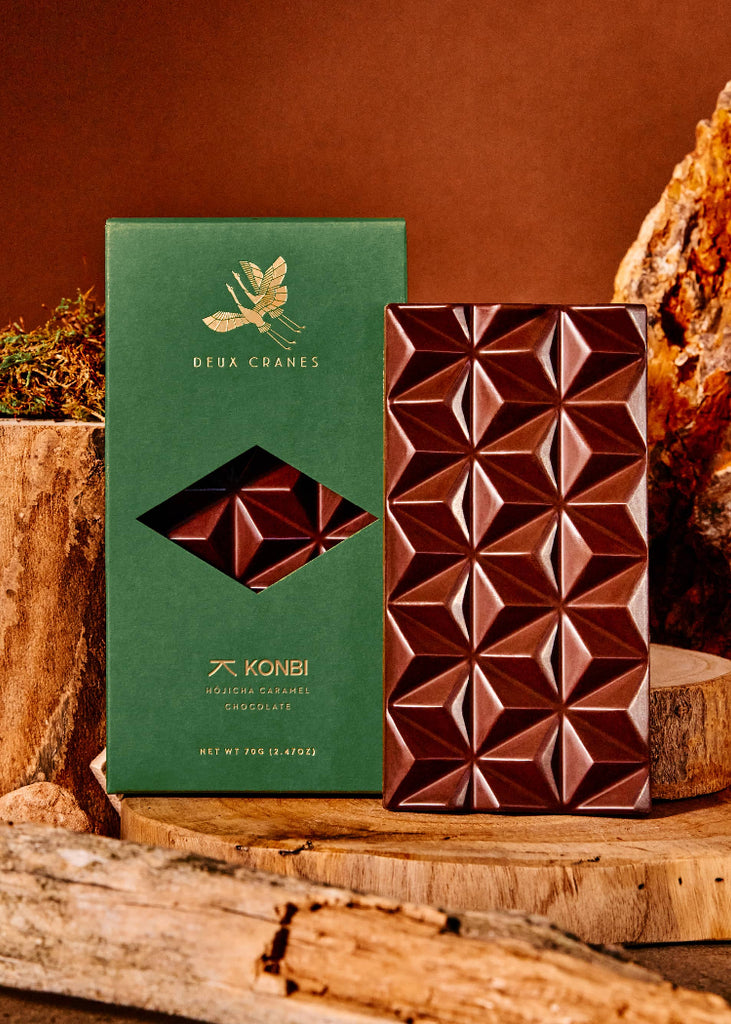 Deux Cranes | Hōjicha Caramel Milk Chocolate Bar