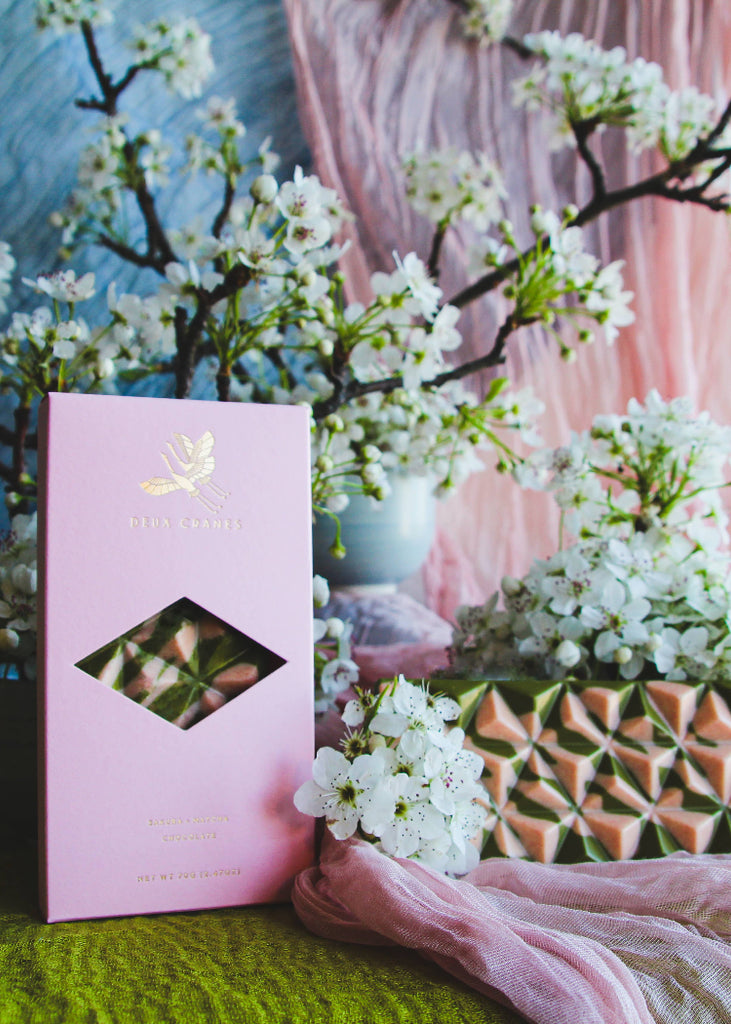 Deux Cranes | Limited Edition: Sakura Matcha Chocolate Bar