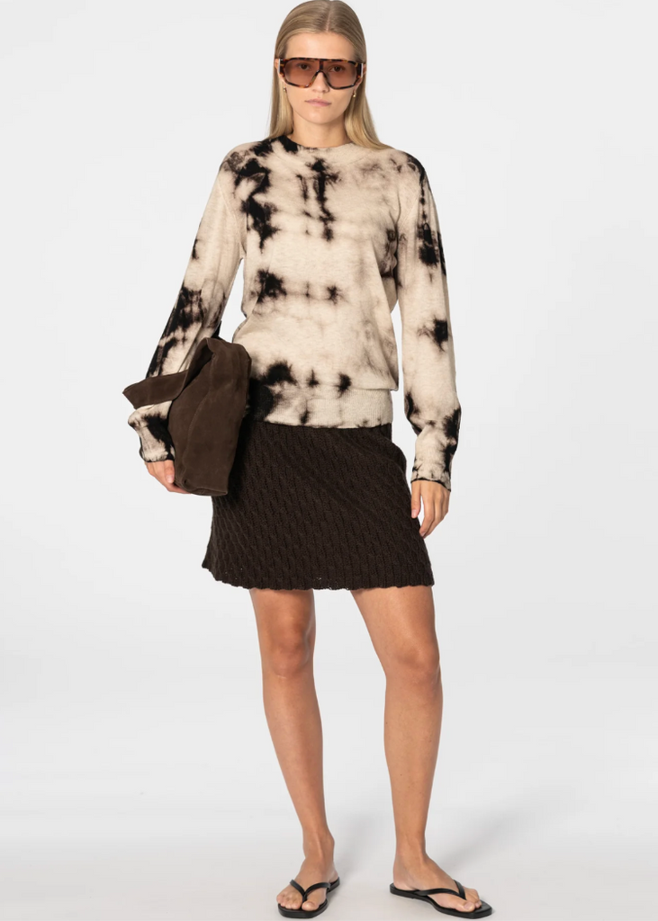 Dinadi | Merino Shibori Sweater | Espresso Brown