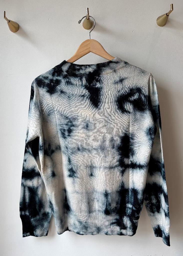 Dinadi | Merino Shibori Sweater | Peacock Green