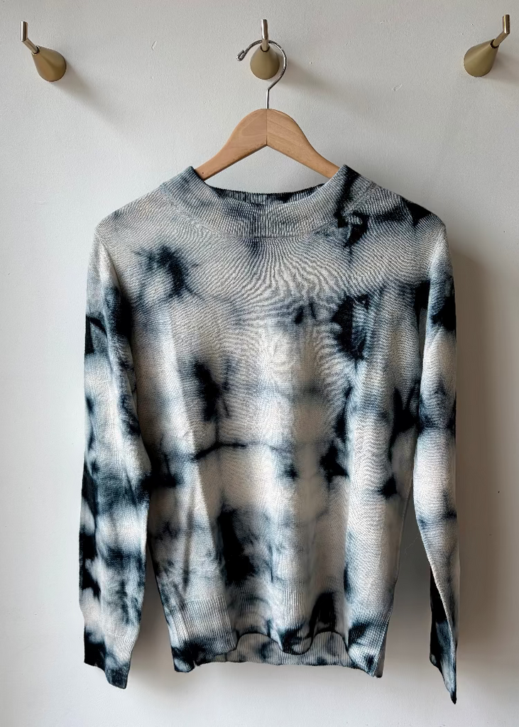 Dinadi | Merino Shibori Sweater | Peacock Green