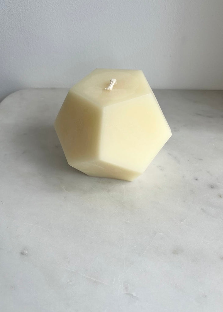Greentree Home | Dodecahedron Candle| Cream