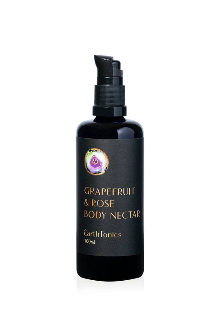EarthTonics Botanical Skincare | Grapefruit and Rose Body Nectar